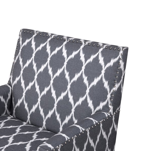 Arm Club Chair - Grey & White
