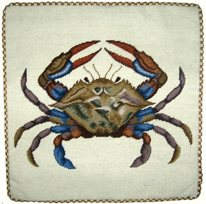 Blue Crab Grosspoint Pillow 21 in.