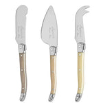 Laguiole 3-Piece Mother of Pearl Cheese Knife Set