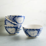 Caskata Crab Blue Cereal Bowls (Set of 4)