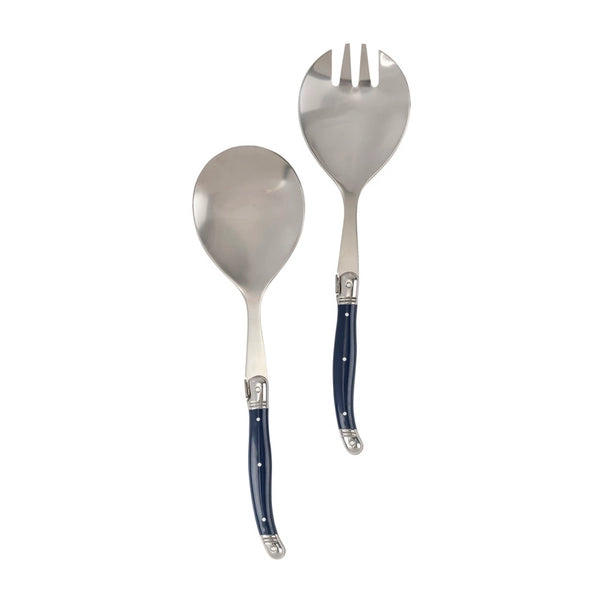 Laguiole Connoisseur Navy Blue Salad Servers Set