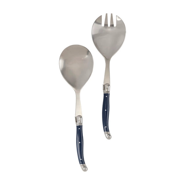 Laguiole Connoisseur Navy Blue Salad Servers Set