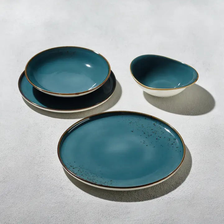 Terra Fine Porcelain 16 Pc Dinnerware Set For 4