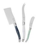 French Home 3-Piece Laguiole Cheese Knife Set with 'Sea Salt' Handles