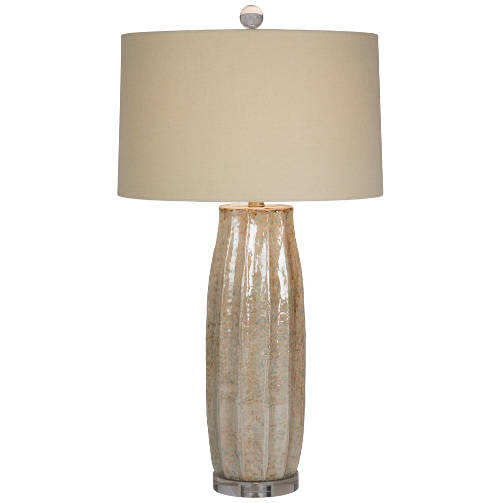 Lanny Table Lamp with Linen Oatmeal Drum Shade