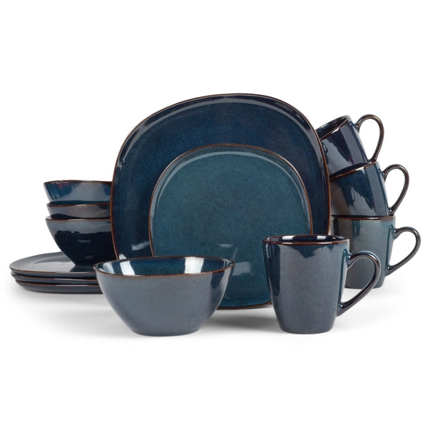 Dinnerware Set Smooth Blue - 16 Piece