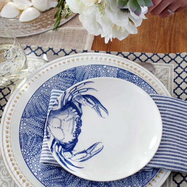 Caskata Crab Blue Small Plate (Set of 4)