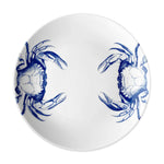 Caskata Crabs Blue Coupe Dinner Plates (Set of 4)