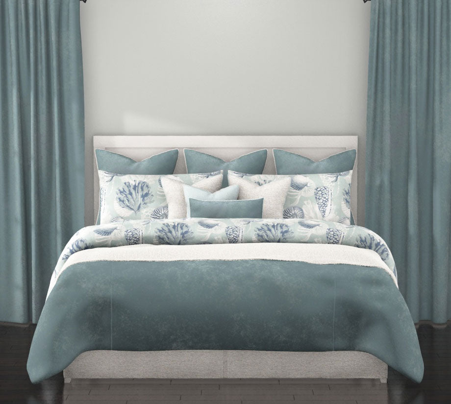 Ocean Bloom Luxury Coastal Bedding Collection