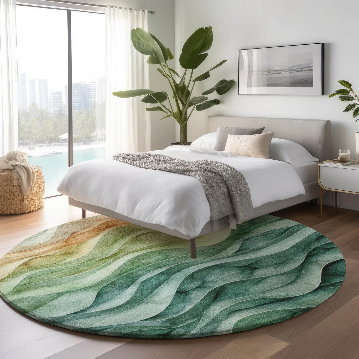 Teal Orange Rug Pacifica Teal Orange Rug
