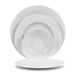 French Home White Wave Porcelain 16-Piece Dinnerware Set