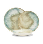 French Home Sea and Sand Porcelain 12-Piece Dinnerware Set