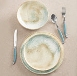 French Home Sea and Sand Porcelain 12-Piece Dinnerware Set