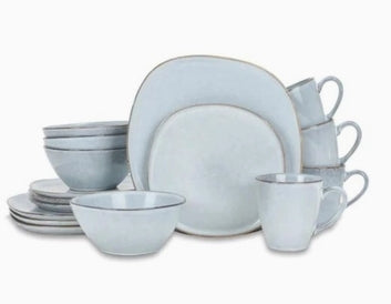 Dinnerware Set Smooth Ice Blue - 16 Piece