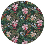 Tropics Floral Black Rug