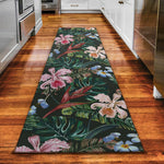Tropics Floral Black Rug