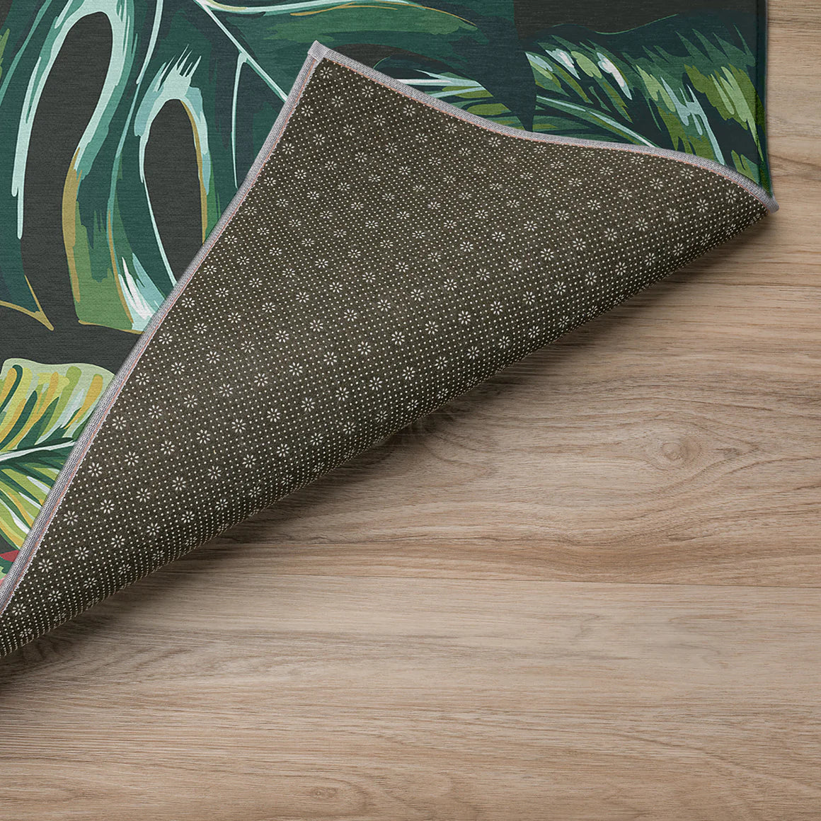 Tropics Floral Black Rug