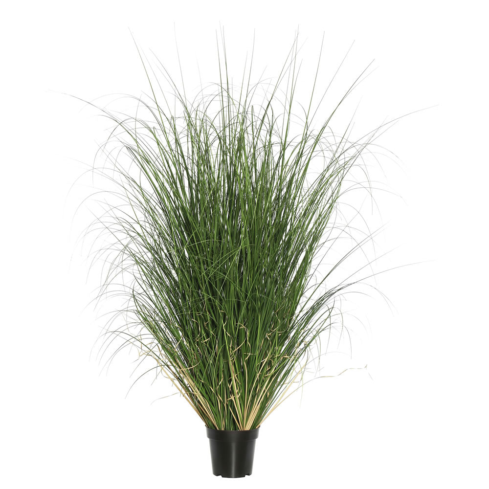 60" Artificial Potted Green Curled Grass
