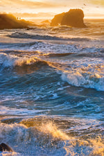 Half Moon Bay Breakers Canvas Art Print - Artist  Donald Satterlee