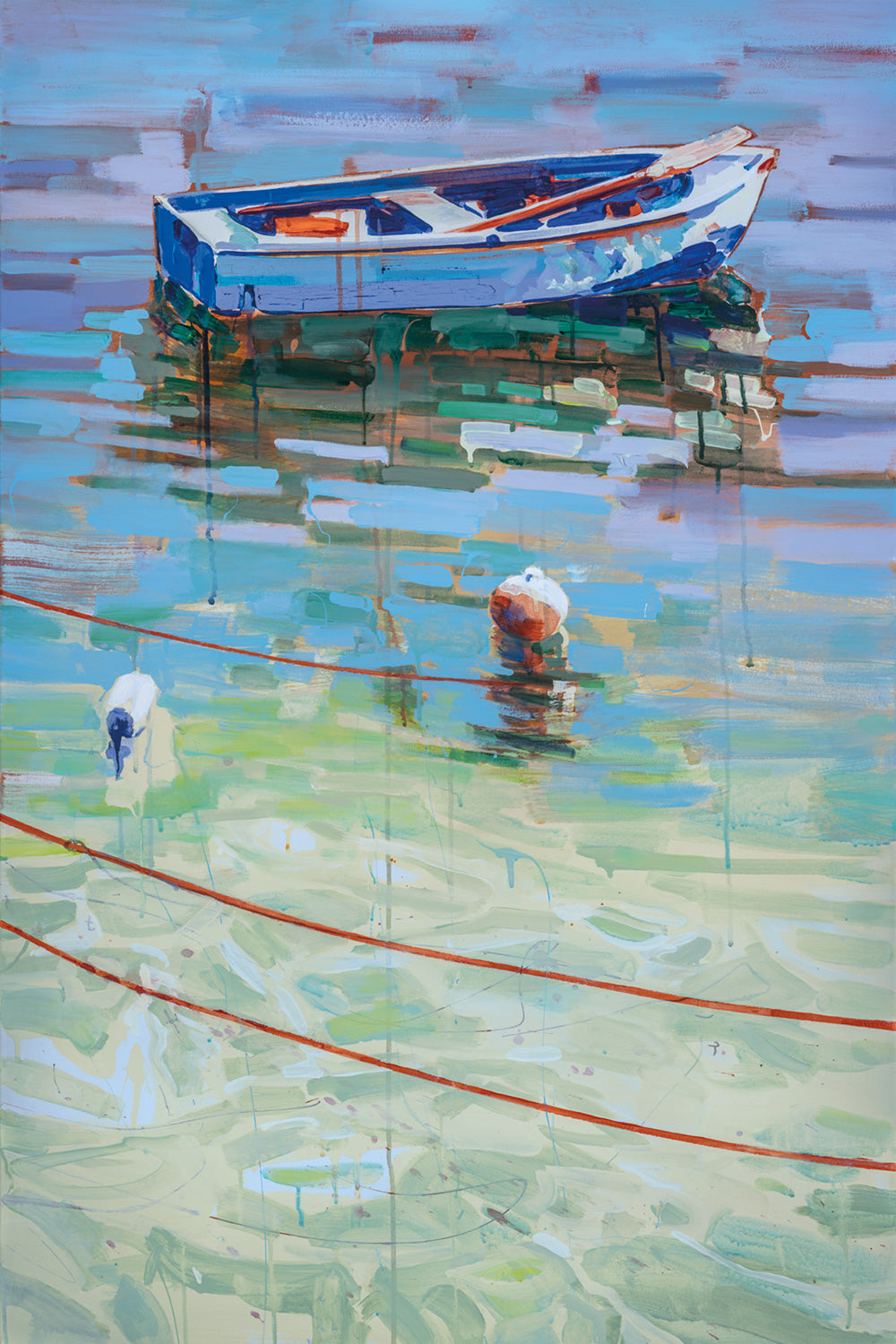 Boats and Buoys 2 Canvas Art Print - Artist Sydni Sterling