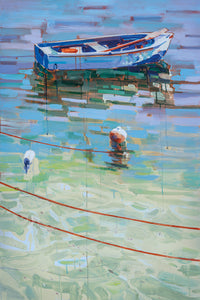 Boats and Buoys 2 Canvas Art Print - Artist Sydni Sterling