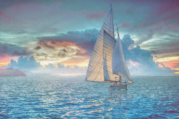 Smooth Sailing 1 Canvas Art Print - Artist Steve Hunziker