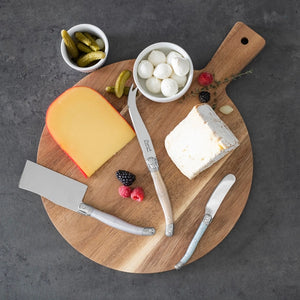 3-Piece Laguiole Cheese Knife Set with Mother of Pearl Handle