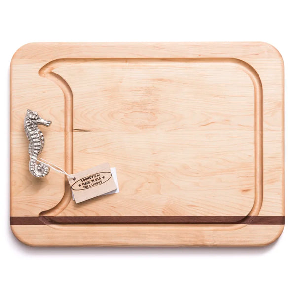 Appetizer Board with Seahorse Handle