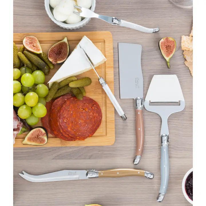 5-Piece Laguiole Cheese Knife & Slicer Set with Mixed Metal Handles