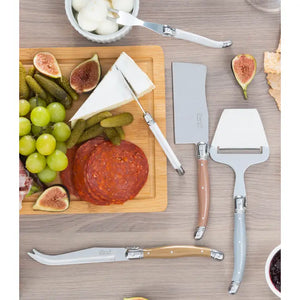5-Piece Laguiole Cheese Knife & Slicer Set with Mixed Metal Handles