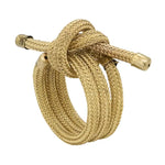 Gold Knotted Rope Napkin Ring Holder (Set of 4)