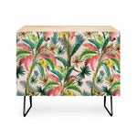Palm Life Tropical Palm Leaves Credenza