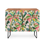 Palm Life Tropical Palm Leaves Credenza