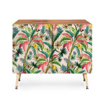 Palm Life Tropical Palm Leaves Credenza