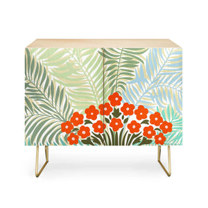 Palm Tree Leaf Bouquet Credenza