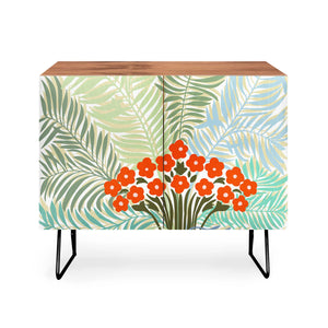 Palm Tree Leaf Bouquet Credenza