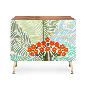 Palm Tree Leaf Bouquet Credenza