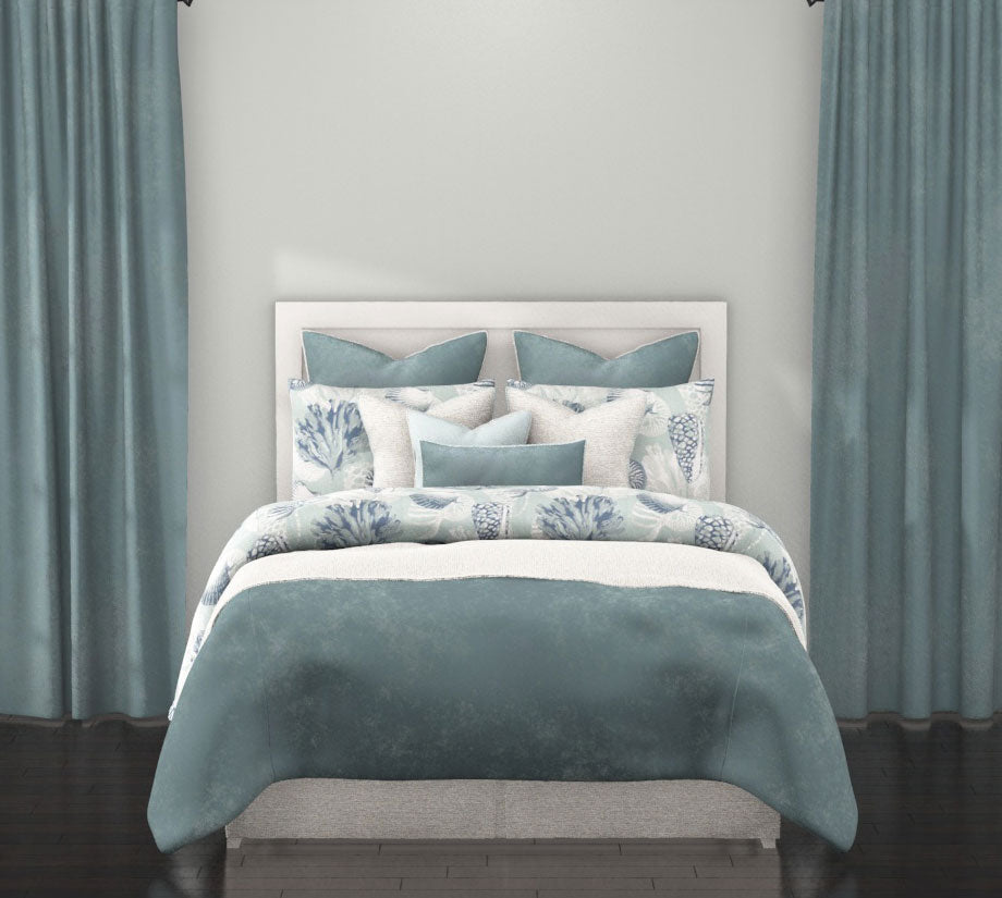 Ocean Bloom Luxury Coastal Bedding Collection