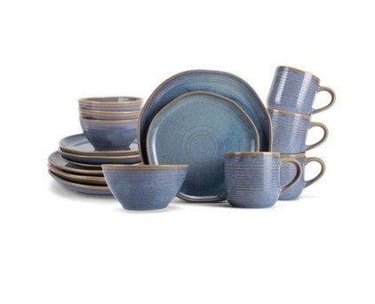 Dinnerware Set Reactiveglaze Blue - 16 Piece
