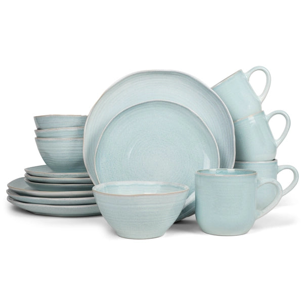 Dinnerware Set Reactiveglaze Sky Blue - 16 Piece