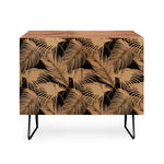 Palm Leaves Black Credenza