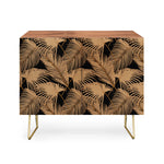 Palm Leaves Black Credenza