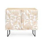 Palm Leaves Cream White Credenza
