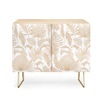 Palm Leaves Cream White Credenza