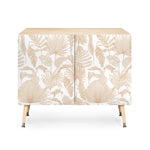 Palm Leaves Cream White Credenza