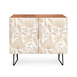 Palm Leaves Cream White Credenza