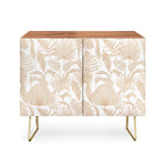 Palm Leaves Cream White Credenza