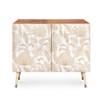 Palm Leaves Cream White Credenza