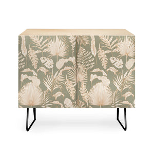 Palm Leaves Sage Credenza