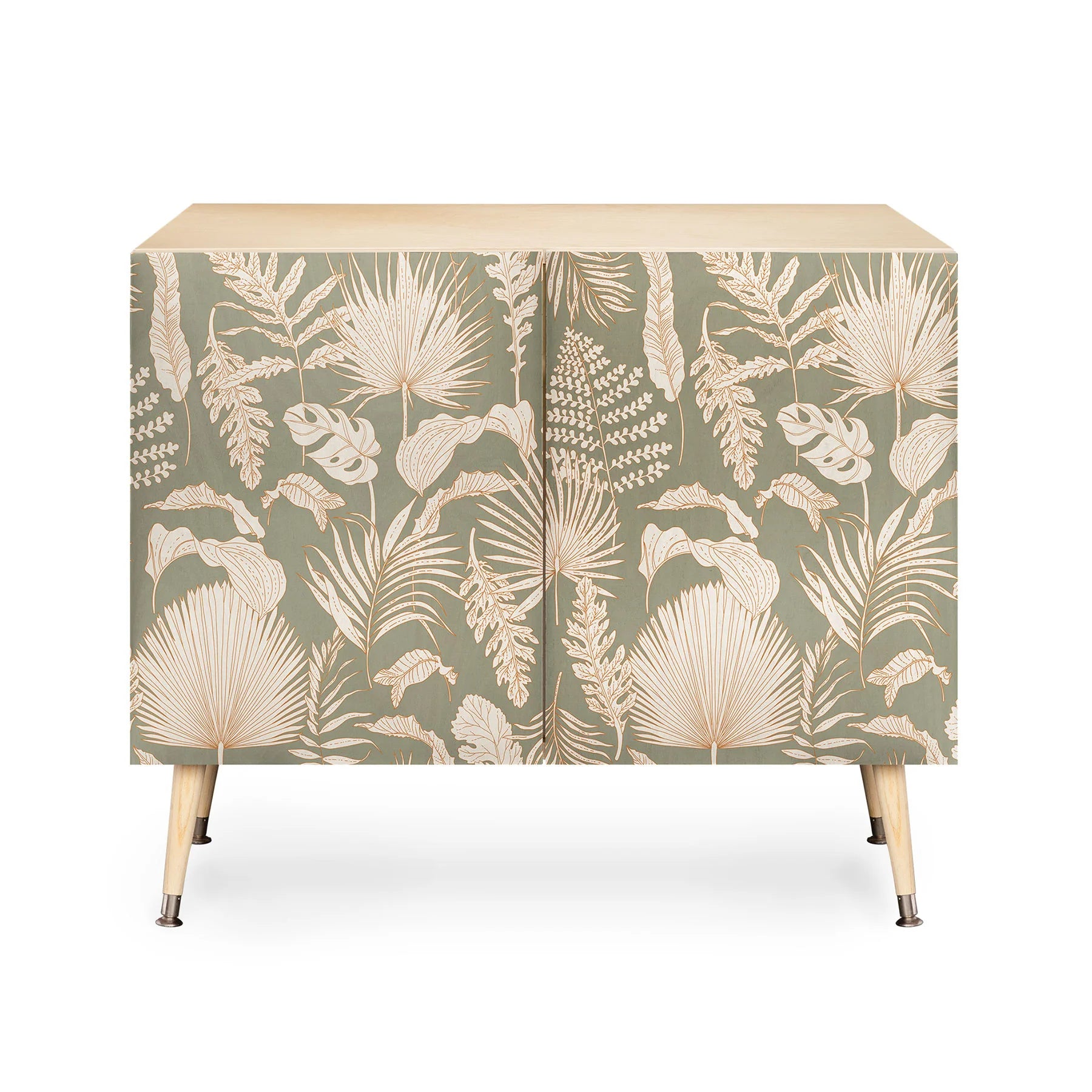 Palm Leaves Sage Credenza